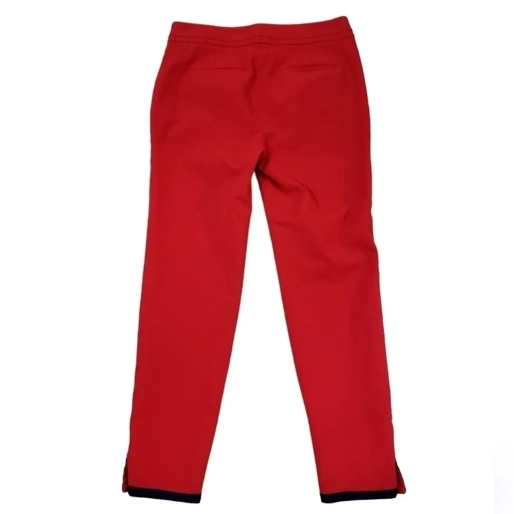 Talbots~Woman Size 2~Red/Black Skinny Ankle Pants Stretch.
